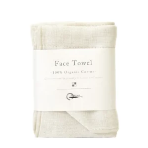 Organinės medvilnės veido rankšluostis