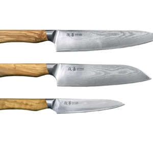 Japoniški peiliai Satake Kaizen (3 vnt. rinkinys)