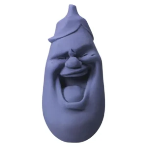 Streso valdymo kamuoliukas "Apvalus veidas" (Baklažanas)