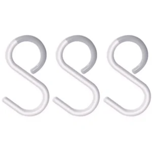 S formos kabliukai balti 3 vnt.