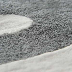 Raštuotas rankšluostis su virtuvės motyvais pilkas