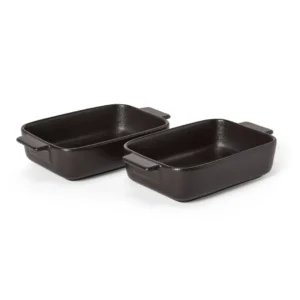 Satake juodos glazūros porceliano kepimo formos, 2 vnt., 19 cm