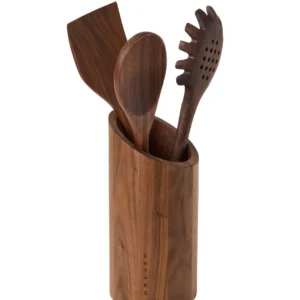 Satake riešutmedžio virtuvinių įrankių rinkinys su stovu